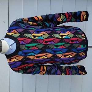 TUNDRA Coogi‎ Biggie Cosby Textured Mercerized Cotton Large Sweater 90s Y2K RARE